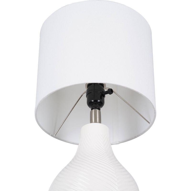 Cresswell Lighting 18" Ceramic Table Lamp White