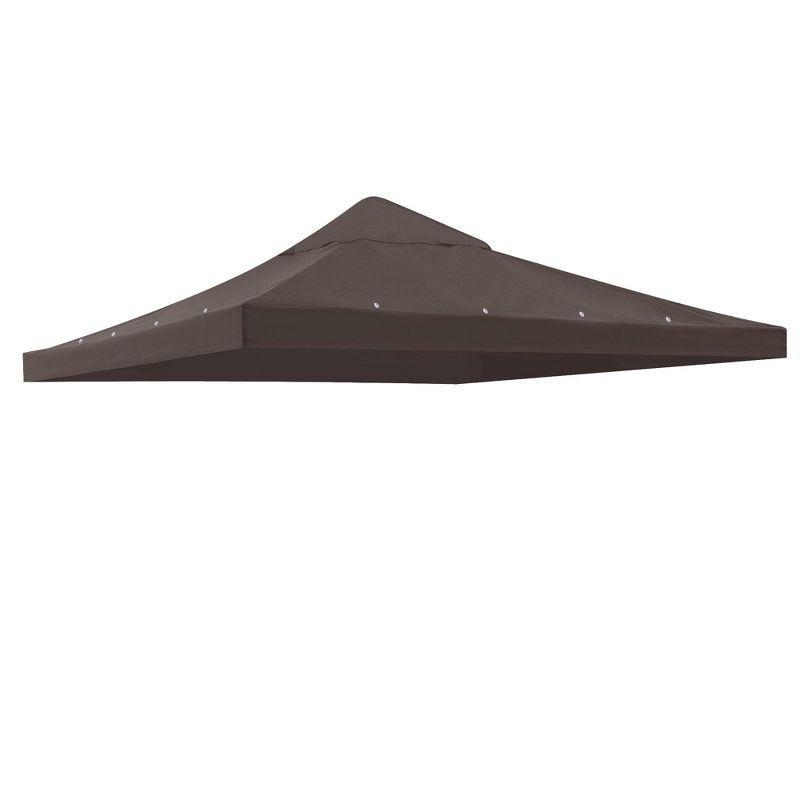 Yescom 10'x10' Brown Polyester Gazebo Canopy Replacement Top