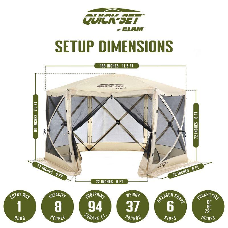 Clam CLAM Quick-Set Portable Outdoor Camping Canopy Shelter