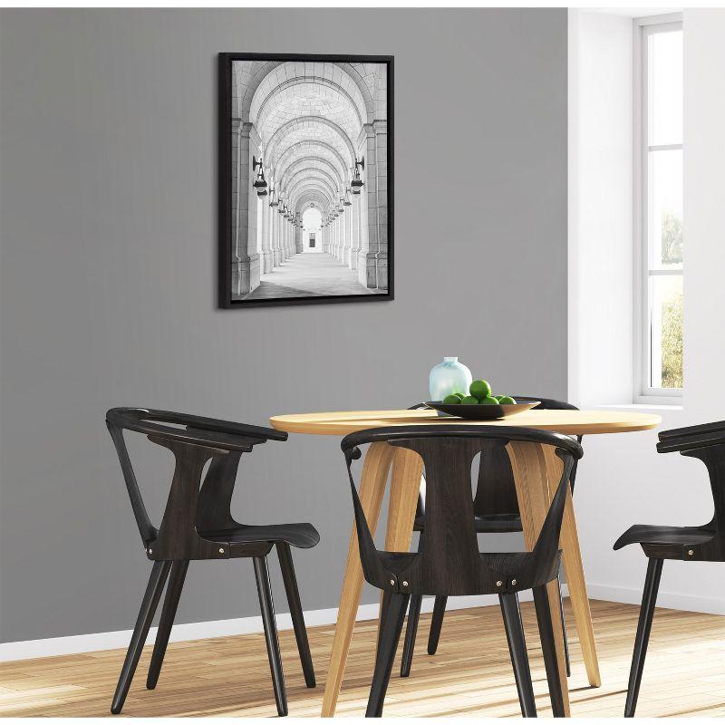 Kate and Laurel Sylvie Union Station Framed Canvas by Golie, 18x24, Black