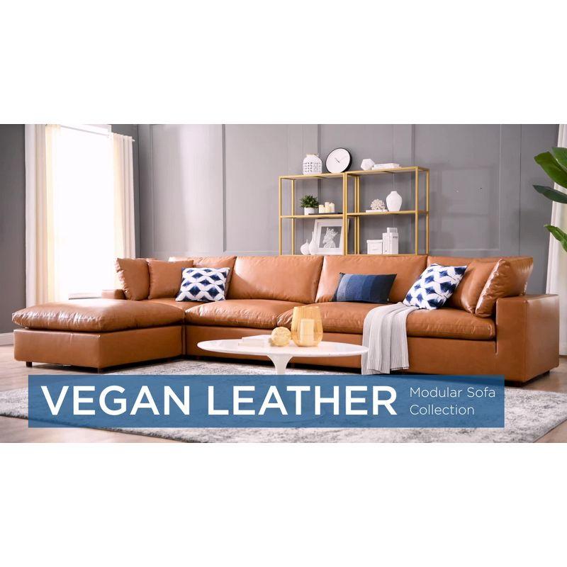 Modway Commix Down Filled Overstuffed Vegan Leather Ottoman