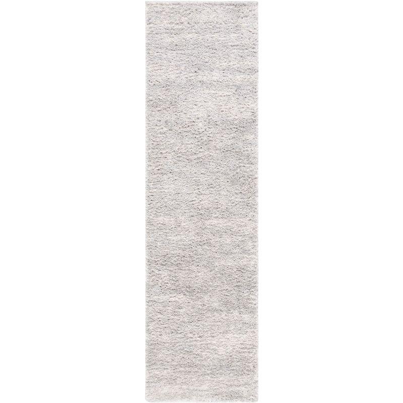 Berber Shag BER563 Power Loomed Runner Rug - Grey/Ivory - 2'3"x8' - Safavieh.