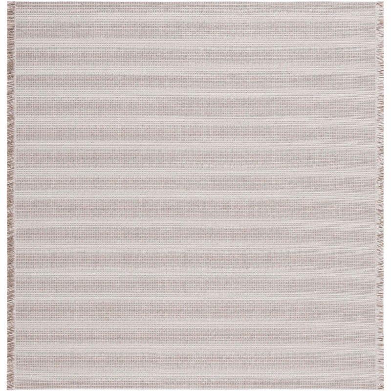 Augustine Ivory/Taupe Boho-Mod Square Area Rug, 6'4"