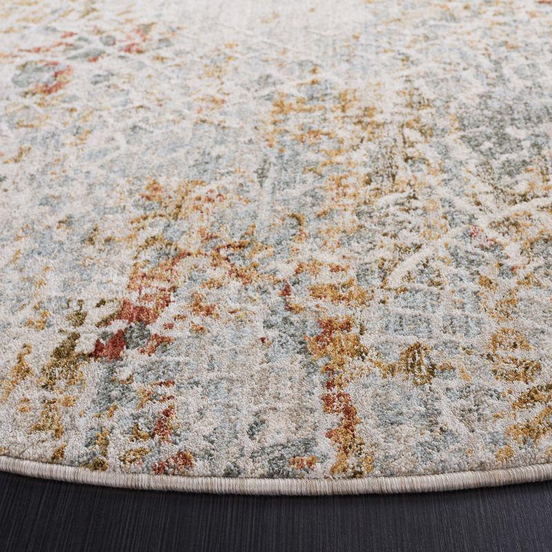 Adrianna ADN204 Machine Made Indoor Area Rug - Blue/Gold - 5'-3"x7'-6" - Safavieh