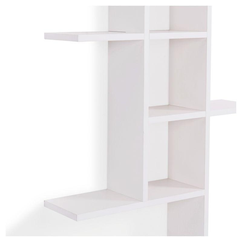 Modern White Cantilever Floating Wall Shelf, 40" x 24"