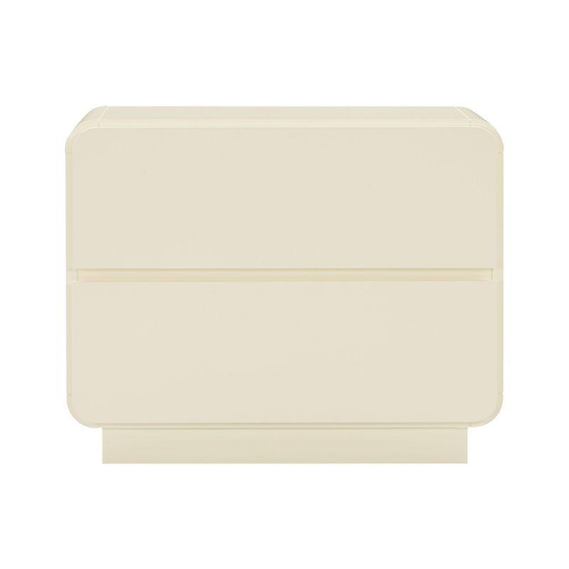 Sagura Nightstand Cream 28"W x 19"D x 22.2"H