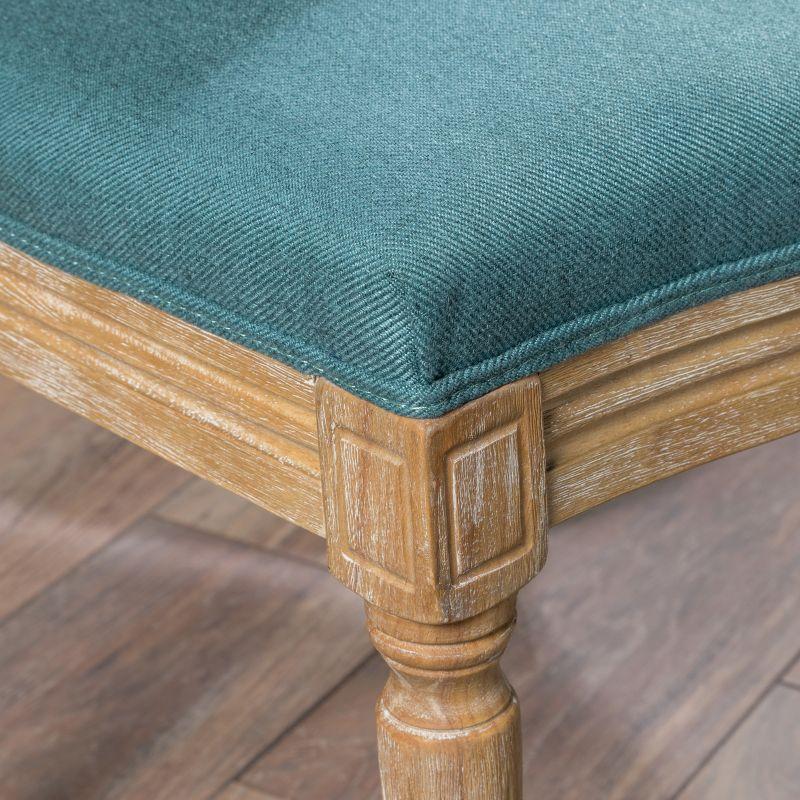 Christopher Knight Home Set of 2 Phinnaeus Dining Chair Dark Teal : Upholstered, Rubberwood Frame, 250lb Capacity