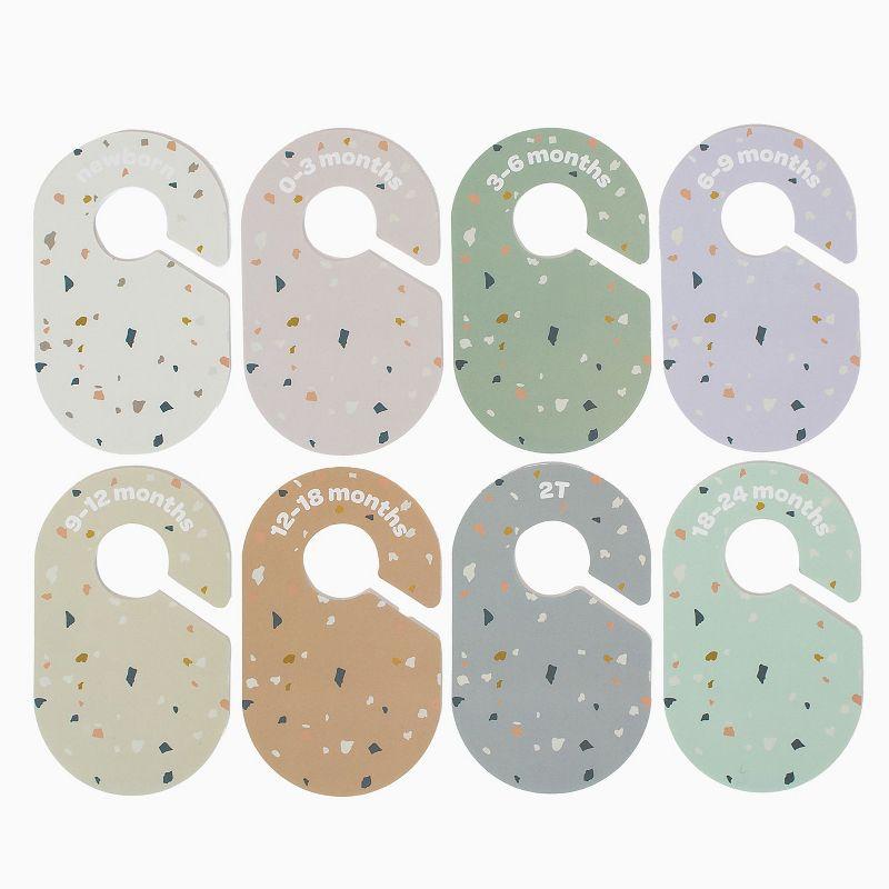 3 Sprouts 3 Sprouts Baby Closet Dividers (Newborn To 24 Months) – Pack Of 8 - Terrazzo (Set of 8)