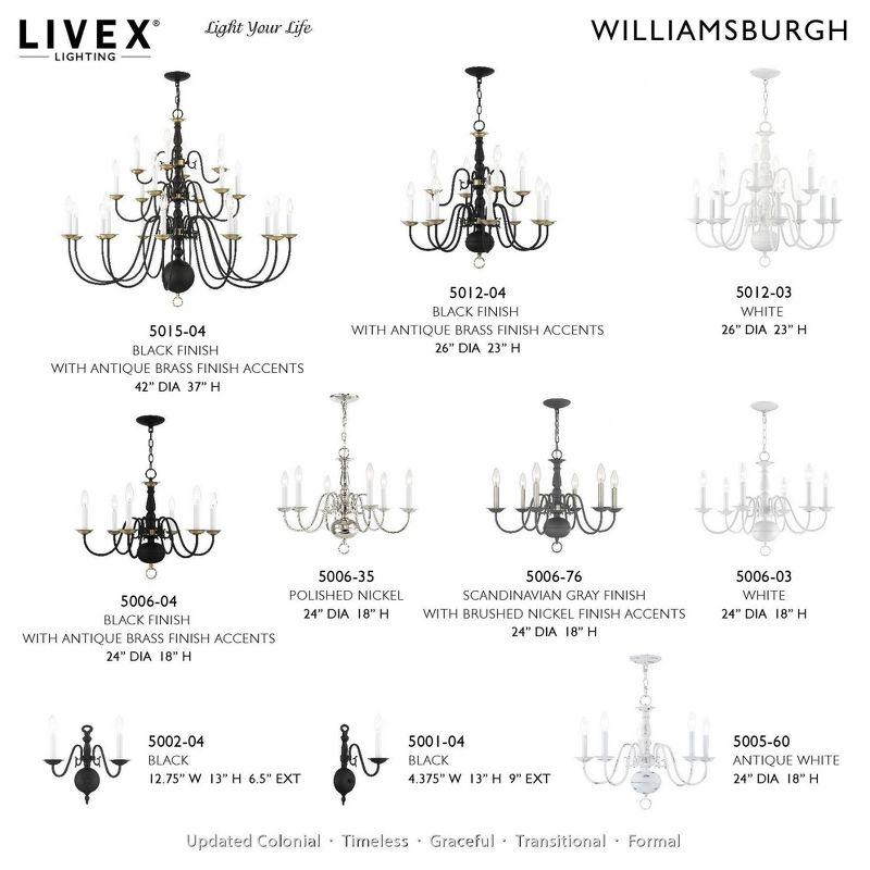 Livex Lighting Williamsburgh 1 - Light Wall Light in  Black