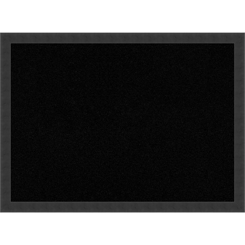 Amanti Art Black Cork Board Wood Framed Mezzanotte Black Bulletin Board 30 in. x 22 in.