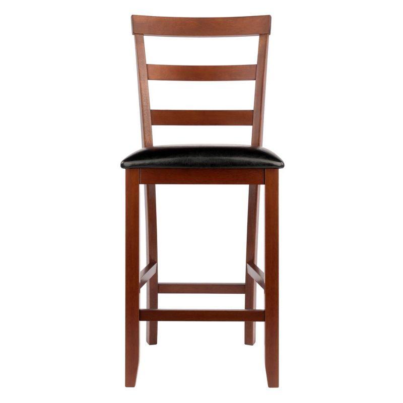 2pc Simone Counter Height Barstool Set Black/Walnut - Winsome