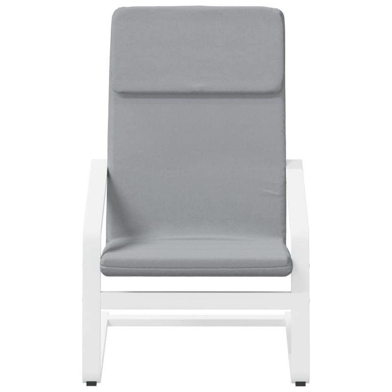 vidaXL Relaxing Chair in Light Gray Fabric - Comfortable Seating with Solid Birch Wood Frame - Suitable for Dining Room