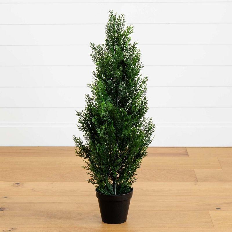 Nearly Natural 3-ft Mini Cedar Pine Tree (Indoor/Outdoor)
