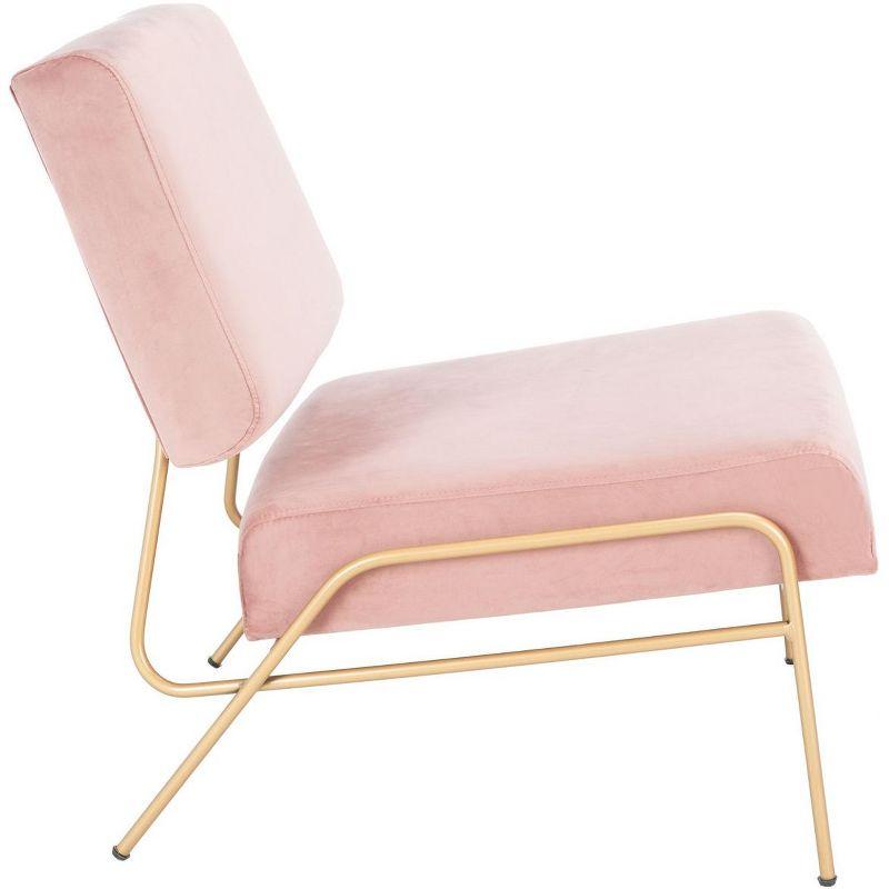 Romilly Velvet Accent Chair - ACH6203 - Dusty Rose/Gold - Safavieh
