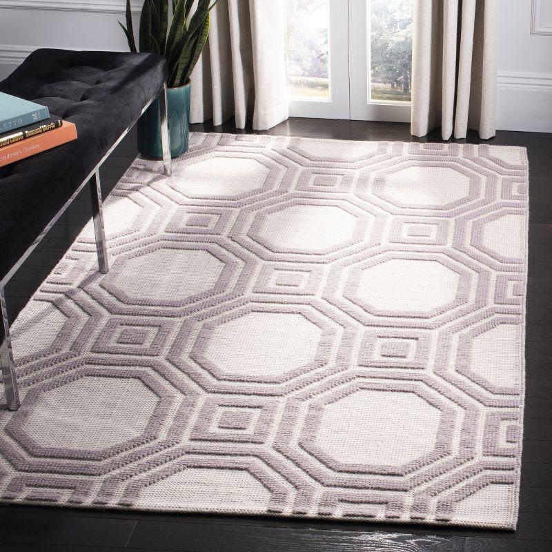 Martha Stewart Puzzle Hand Woven Wool Geometric Rug