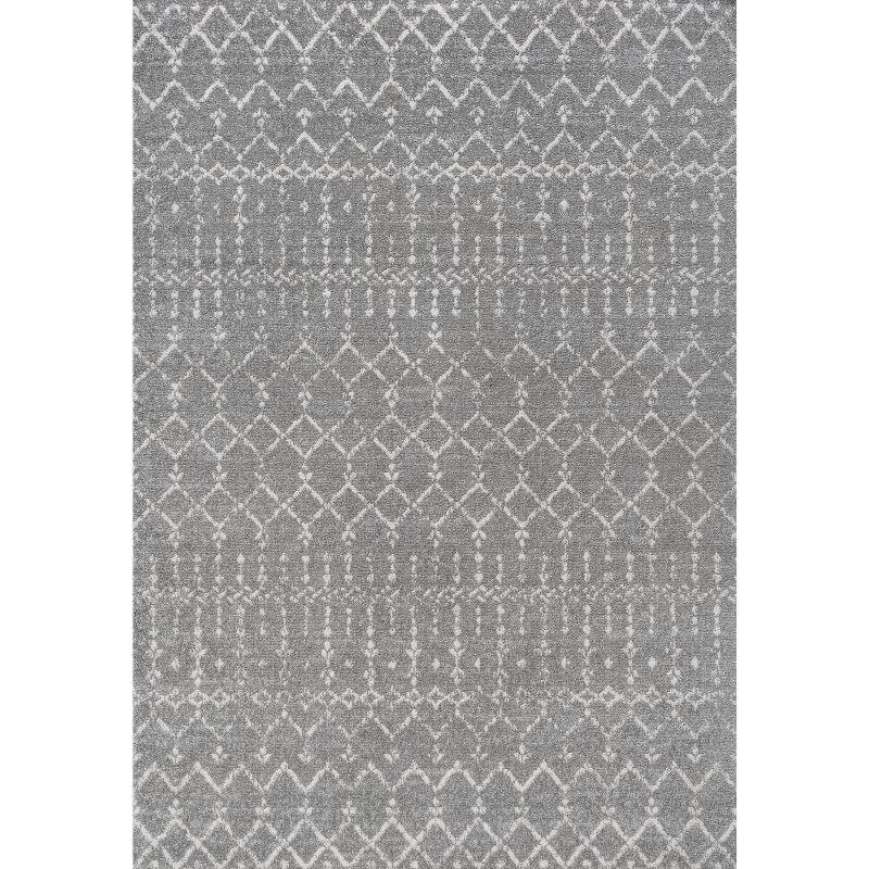 JONATHAN Y Moroccan HYPE Boho Vintage Diamond Gray/Ivory 3 ft. x 5 ft. Area Rug
