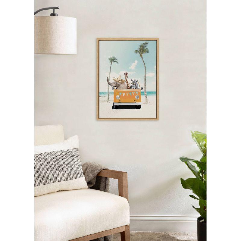 Kate & Laurel All Things Decor 18"x24" Sylvie Beach Adventures Framed Canvas Wall Art