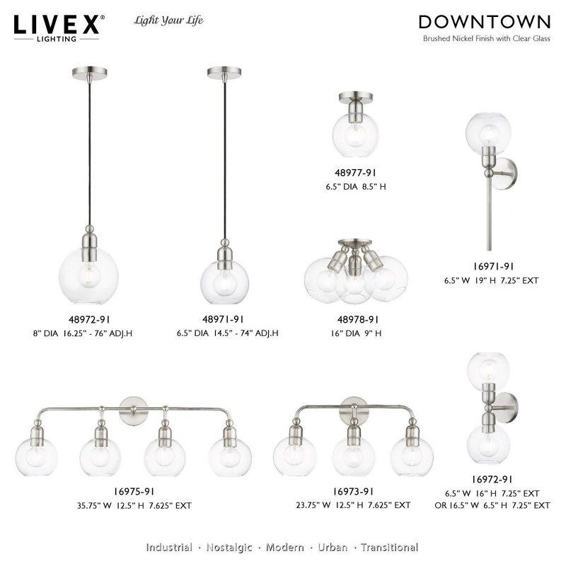Livex Lighting Downtown 1 - Light Sconce in  Brushed Nickel