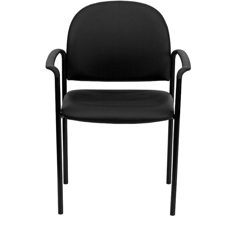 Prather Tania Comfort Vinyl Upholstered Stackable Side Reception Chair by Flash Furniture