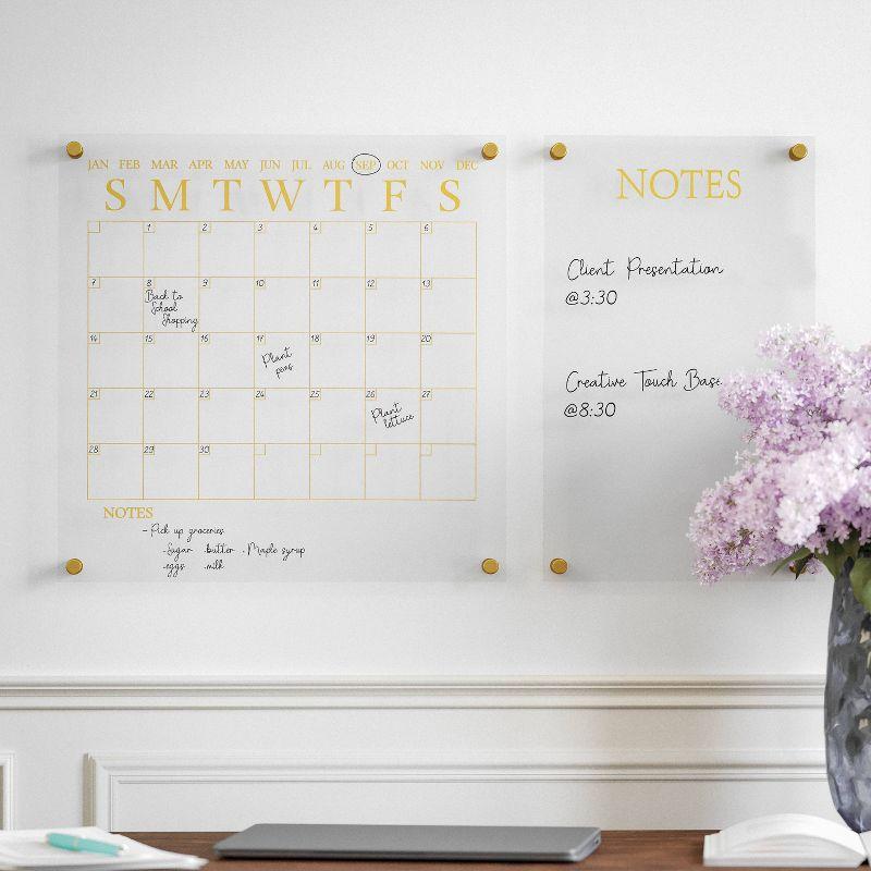 Thomas Martha Stewart Acrylic Wall Calendar and Notes Board with Marker and Mounting Hardware