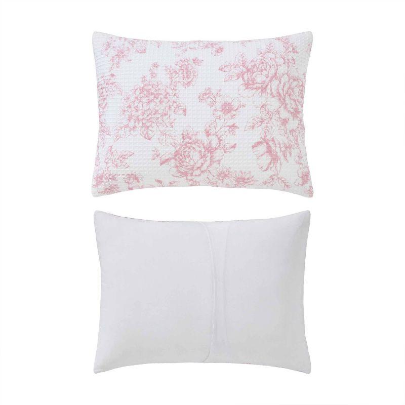 Laura Ashley Laura Ashley Delphine Waffle Pink Comforter Set