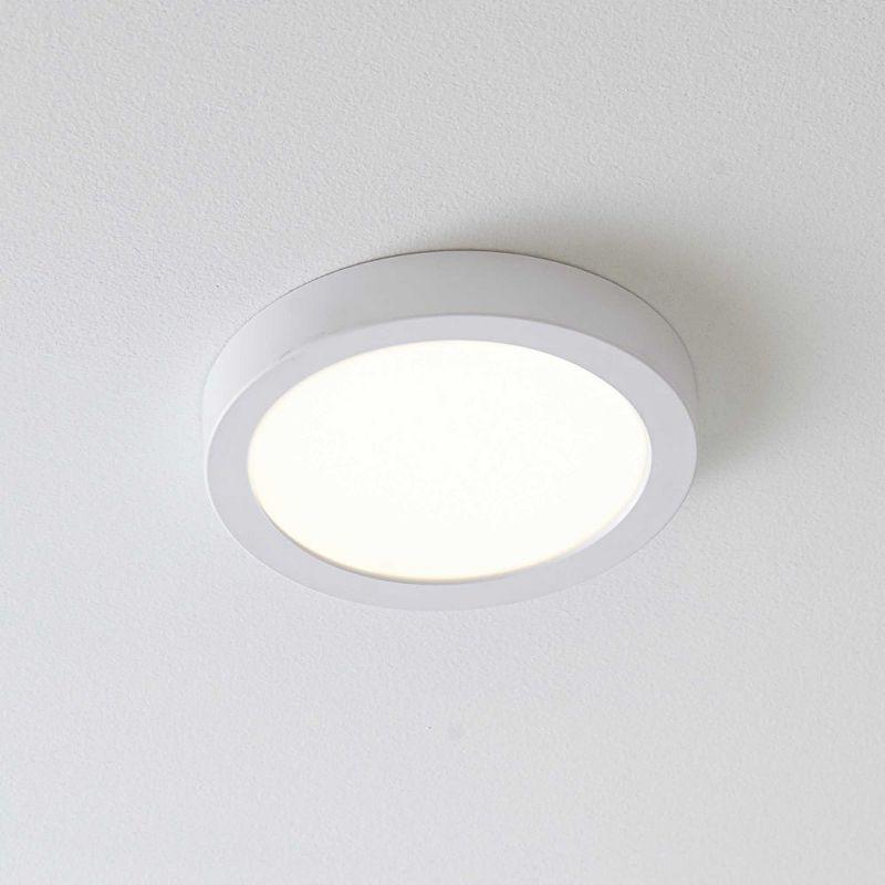 Progress Lighting, Edgelit, 1-Light, Flush Mount, White, Polycarbonate Shade Collection: Edgelit Flush Mount, 1-Light, White, Polycarbonate Shade