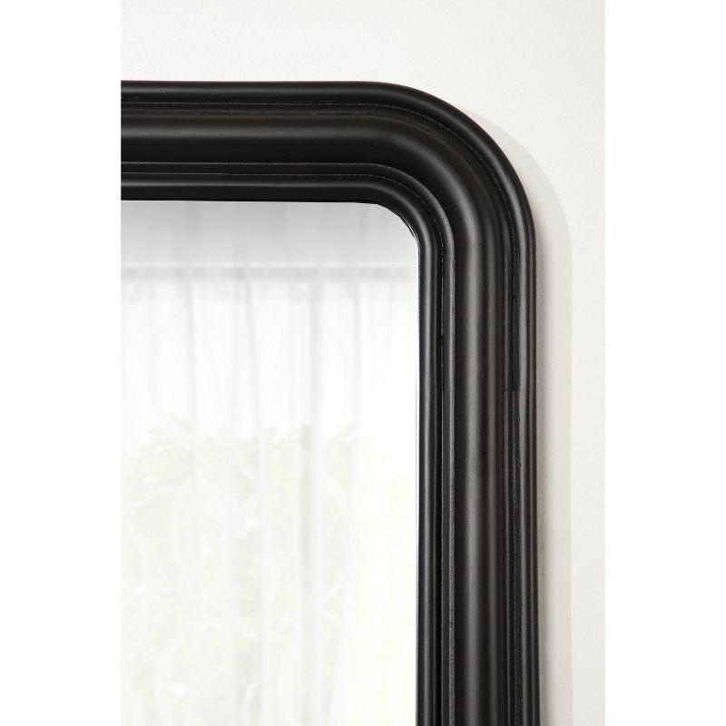 Elegant Arch Black Wooden 26x36 Bathroom Vanity Mirror