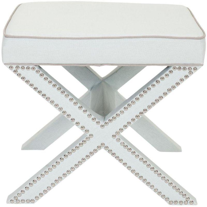 Palmer Ottoman with Nail Heads  - Safavieh