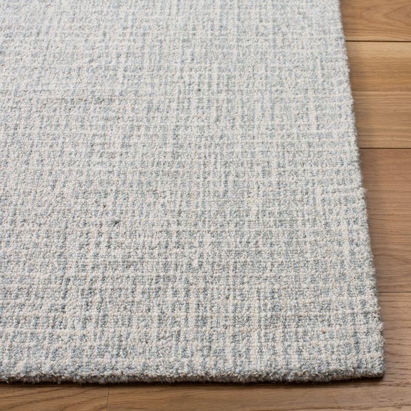 Ivory and Light Grey Handmade Wool Tufted Area Rug