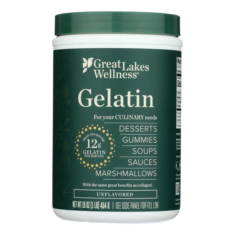 Great Lakes Wellness Culinary Gelatin Unflavored - Case of 1 - 16 oz