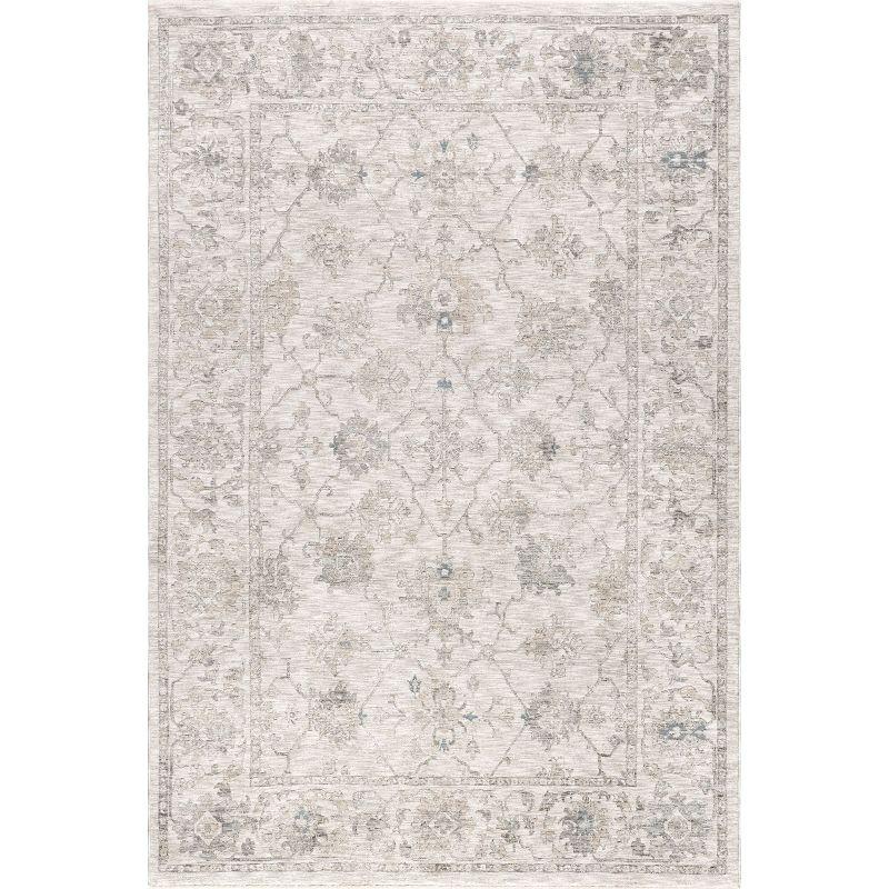 Georgianna Gray Medallion Synthetic Indoor Area Rug