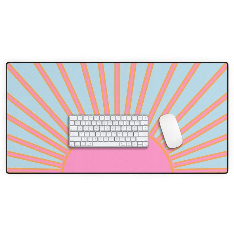 Daily Regina Designs Le Soleil 02 Abstract Retro Desk Mat - Deny Designs