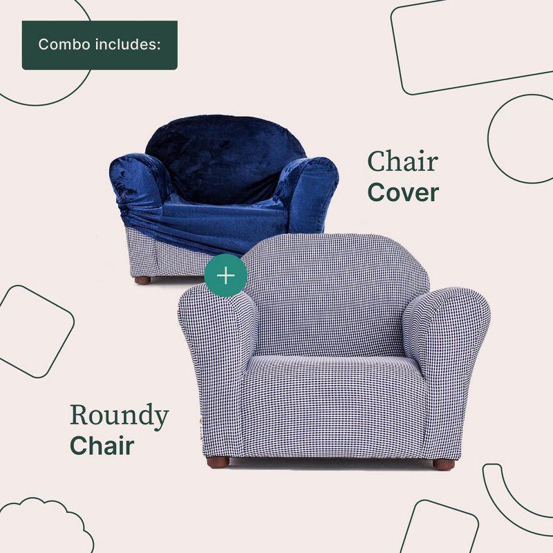 Keet Keet Roundy Kid's Chair + Cover Combo Set Navy