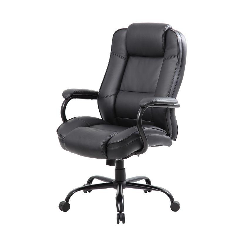 Heavy Duty Executive Chair Dark - Boss Office Products: Swivel, Metal Frame, 400lb Capacity