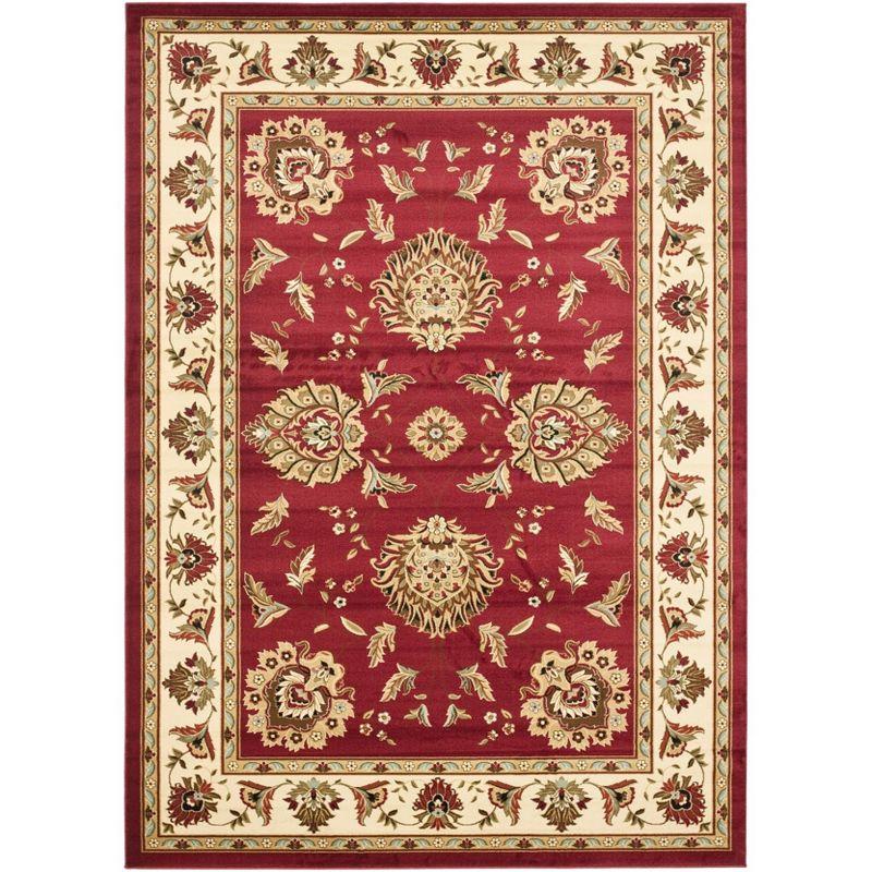 Lyndhurst LNH555 Power Loomed Area Rug - Red/Ivory - 6'7"x9'6" - Safavieh