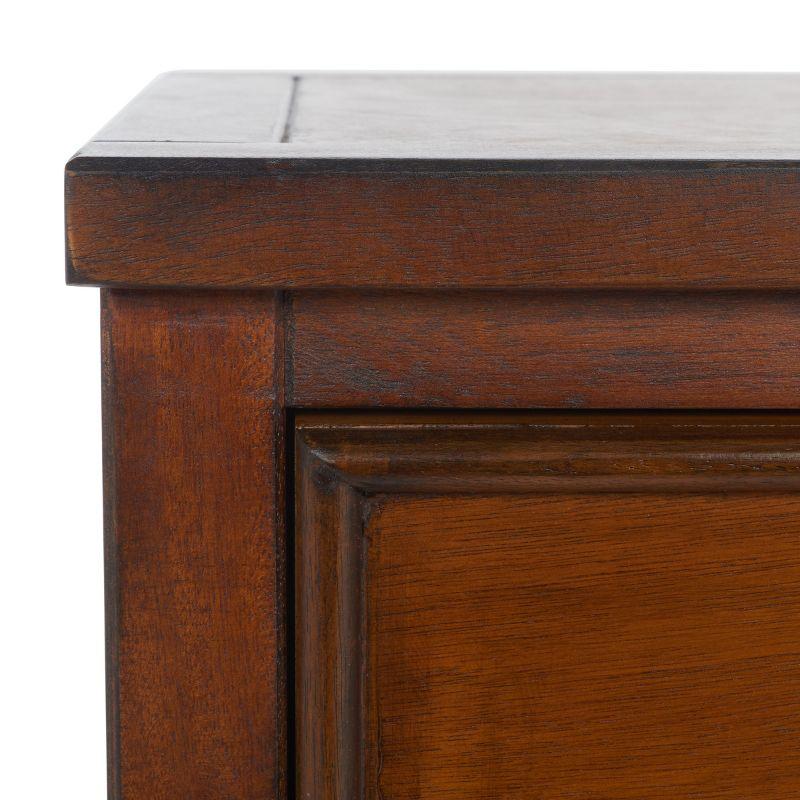 Toby Accent Table With Storage Drawers - AMH6625F - Brown - Safavieh Couture