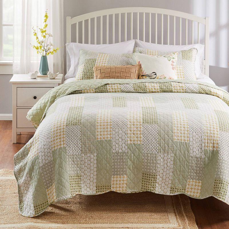 Barefoot Bungalow Juniper Modern Patchwork Print Quilt Set