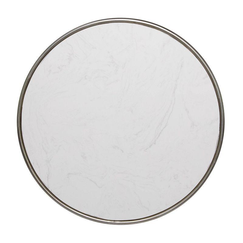 Industrial Marble Accent Table Silver - Olivia &#38; May