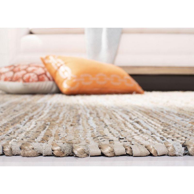 Vintage Leather VTL203 Hand Woven Indoor Area Rug - Beige - 6'x9' - Safavieh