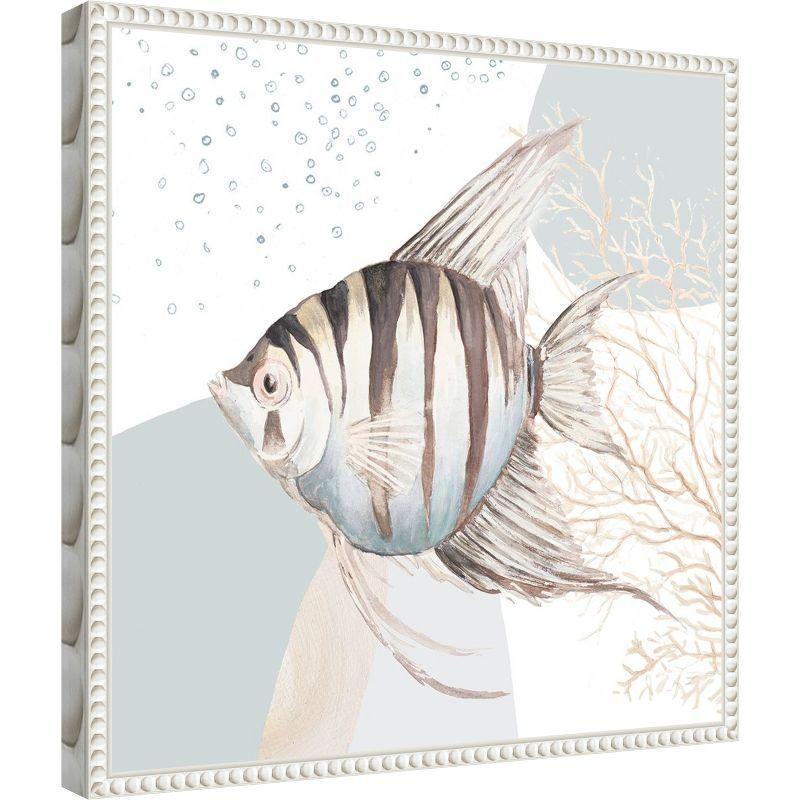 Amanti Art Ocean Oasis Bubbles Striped Fish by Patricia Pinto Framed Canvas Wall Art