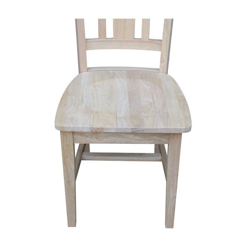 Set of 2 San Remo Splatback Chairs Wood - International Concepts: Solid Parawood, Unupholstered