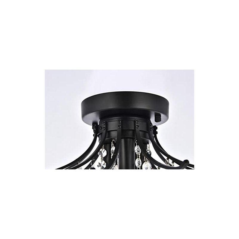 Elegant Lighting Toureg 16 inch black flush mount