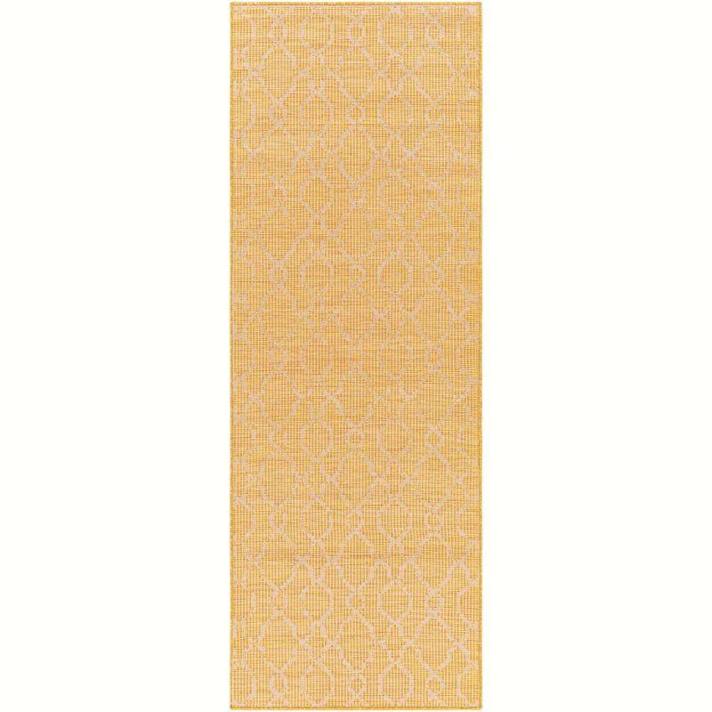 Buiksloot Bright Yellow Polypropylene 2'6" x 7'3" Area Rug