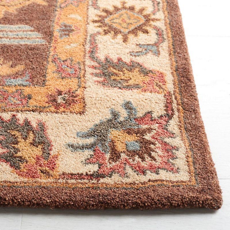 Antiquity AT502 Hand Tufted Area Rug - Dark Brown/Ivory - 6'x9' - Safavieh.