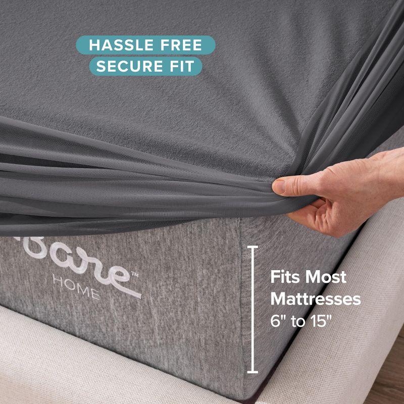 Bare Home Premium Ultra Soft Waterproof Fitted Mattress Protector