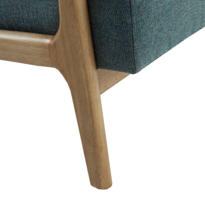 Ink+Ivy Novak Lounge Chair Teal: Upholstered Polyester, Rubberwood Frame, Spot Clean, 300lb Capacity