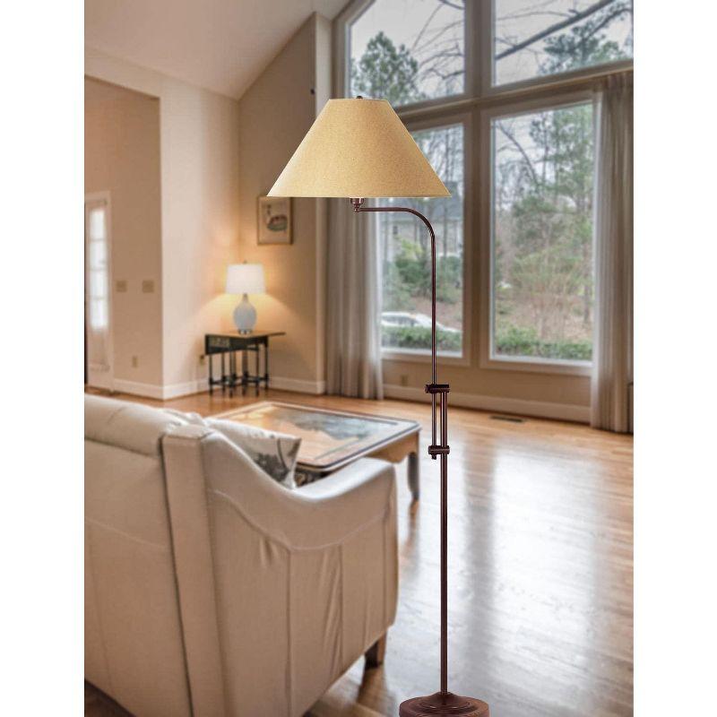 Cal Lighting 150W 3Way Floor Lamp W/Adjust Pole