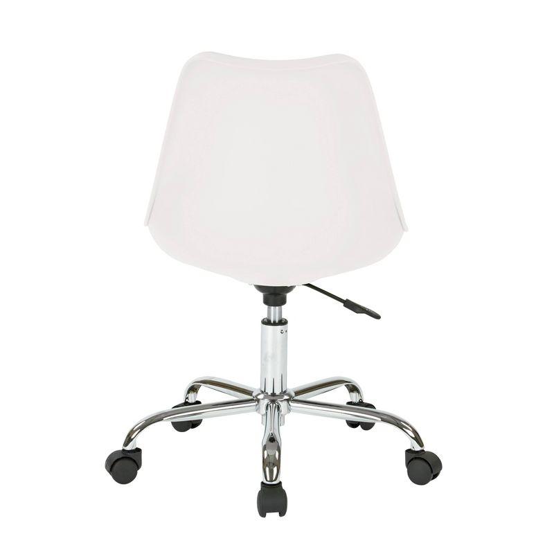 Emerson Office Chair: Pneumatic, Armless, Adjustable, Chrome Base - OSP Home Furnishings
