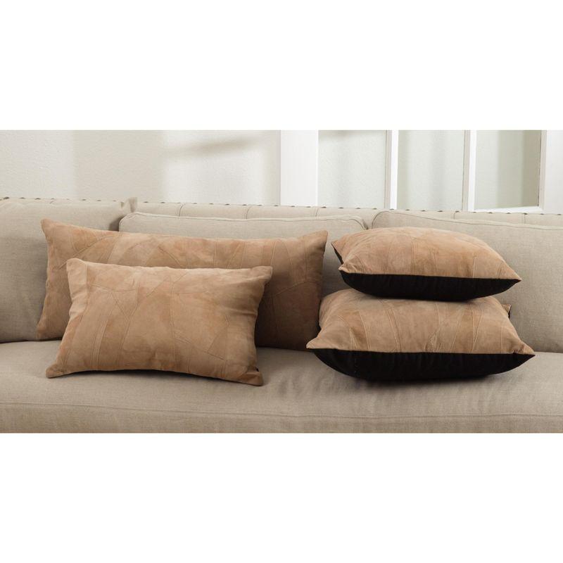 Saro Lifestyle The Corium Collection Classic Leather Throw Pillow, Poly Filled