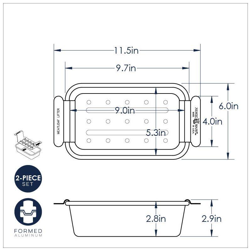 Aluminum Non-Stick Meatloaf Pan with Lifting Trivet